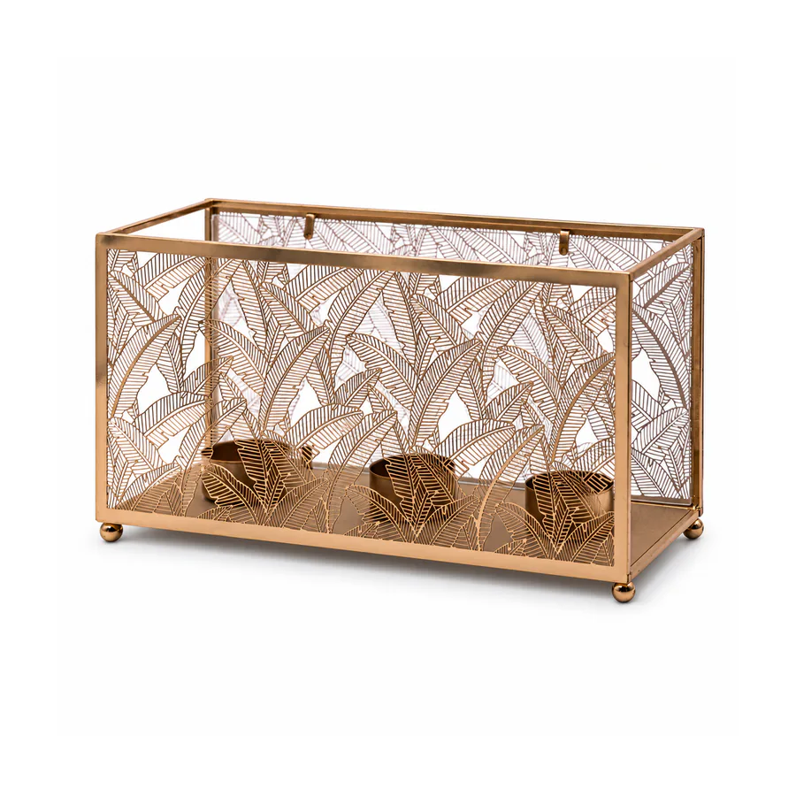Rectangular  Metal Candle Holder