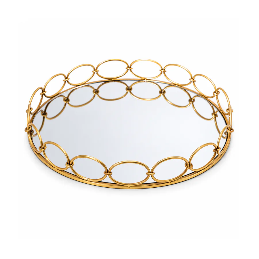Decorative Gold Wire Metal Vanity Tray