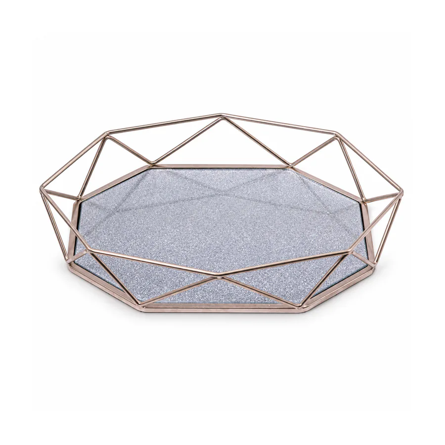 Multi Finish Decorative Jewelry Storage Tray