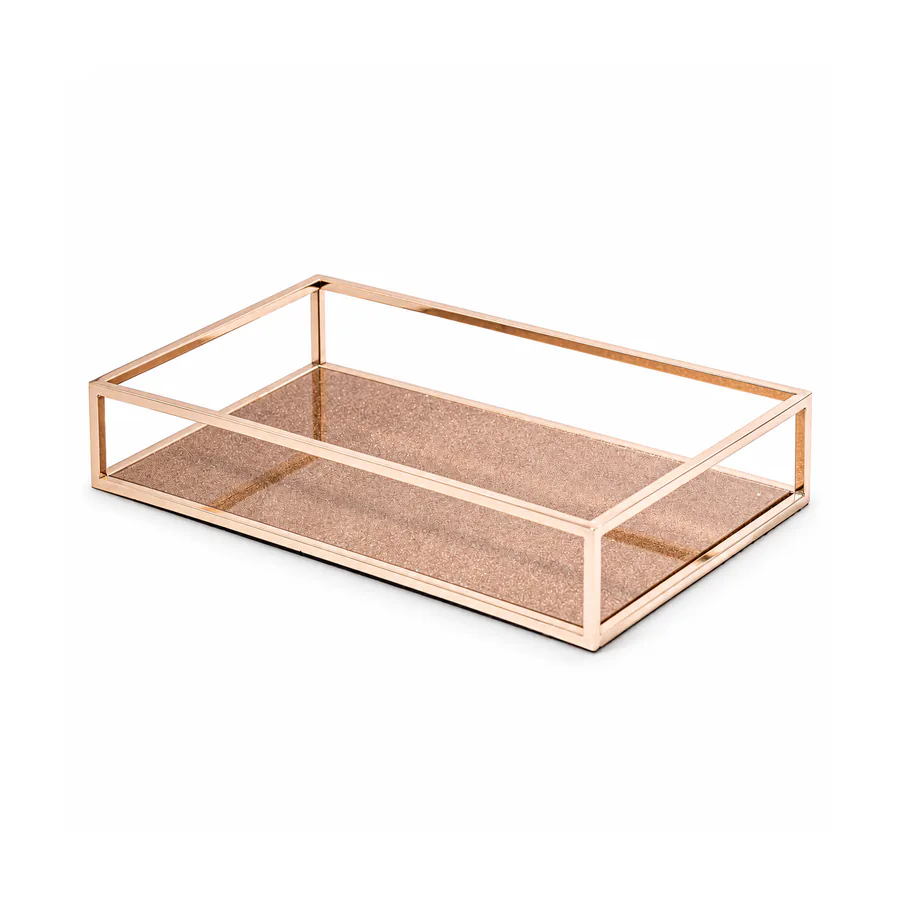 Metal Frame Mirror Vanity Tray
