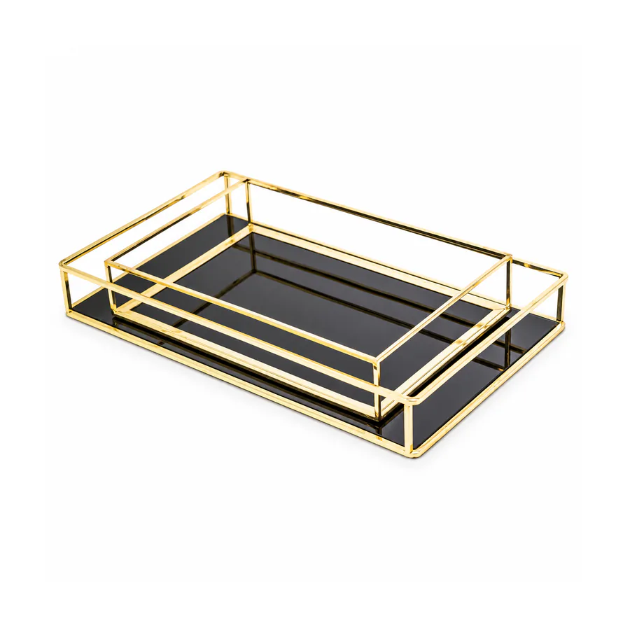 Metal Frame Mirror Vanity Tray