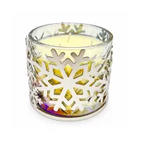Nickel Snowflake Metal Candle Holder