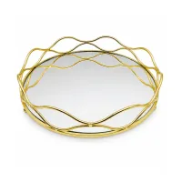 Decorative Gold Wire Metal Vanity Tray
