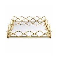Decorative Gold Wire Metal Vanity Tray