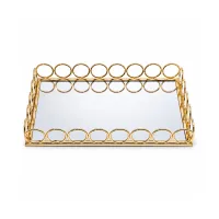 Decorative Gold Wire Metal Vanity Tray
