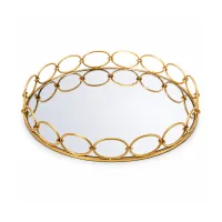 Decorative Gold Wire Metal Vanity Tray