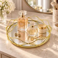 Decorative Gold Wire Metal Vanity Tray