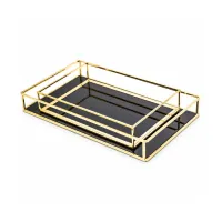 Metal Frame Mirror Vanity Tray