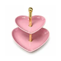 Heart Shaped Tiered Ceramic Tray