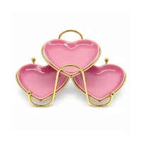 Heart Shaped Tiered Ceramic Tray