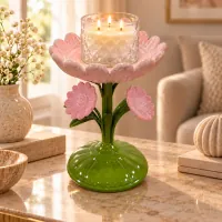 Flower Shaped Resin Candle Holder