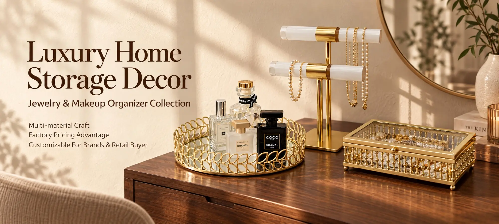 Luxury Home Storage Decor | Jewelry & Makeup Organizer Collection