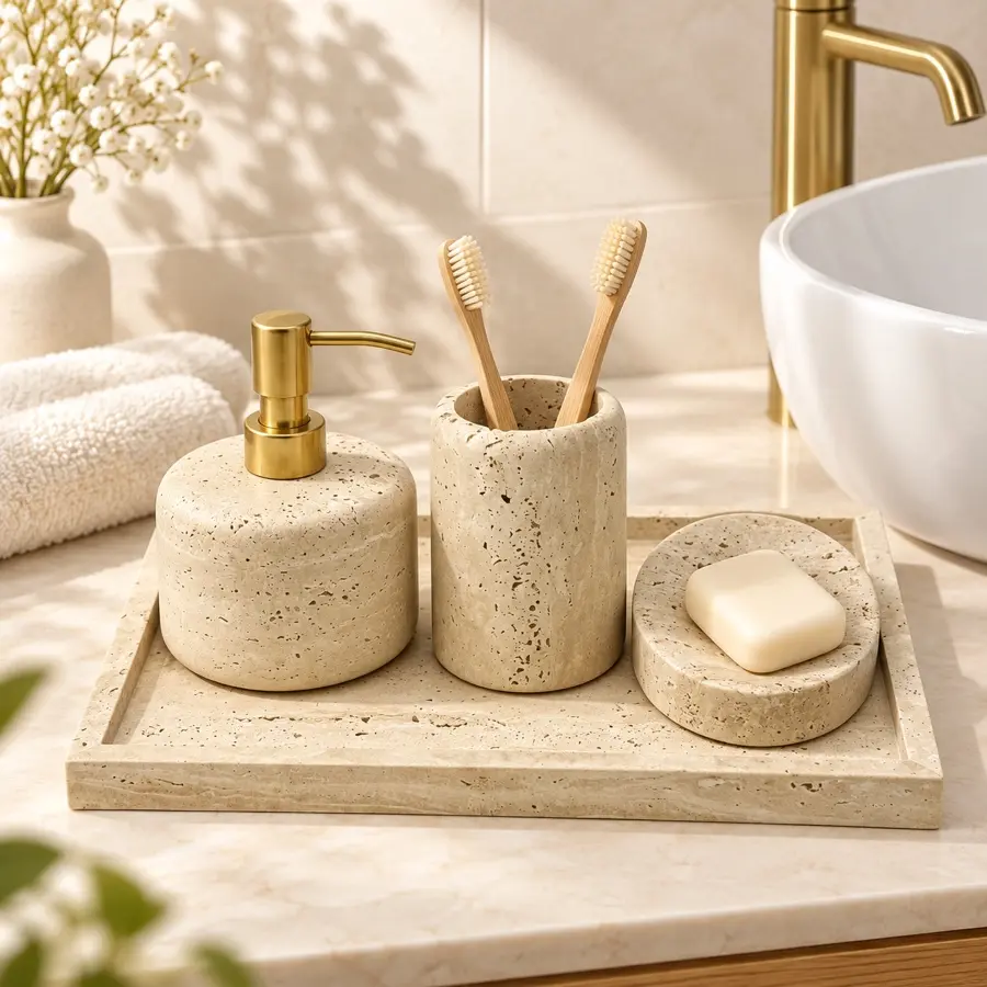 Bathroom Accessories Sets in a home setting